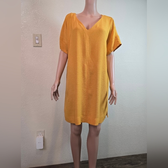 Madewell Medium Mustard Yellow Novel Shift Dress - Picture 6 of 12